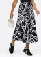 Habana - Saia Midi em Viscose Preto - variação: Preto