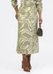 Habana - Saia Midi em Viscose Preto - variação: Verde