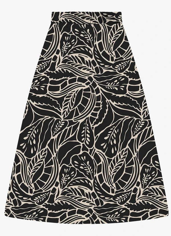 Rovitex - Saia Midi em Viscotorcion Preto 6