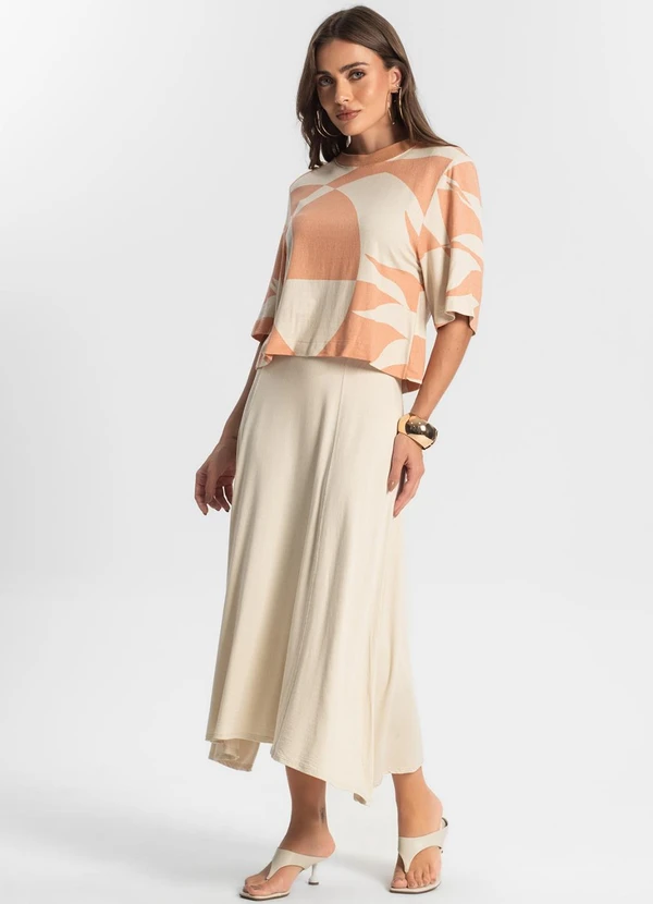 Endless - Saia Midi Endlesss Bege 3