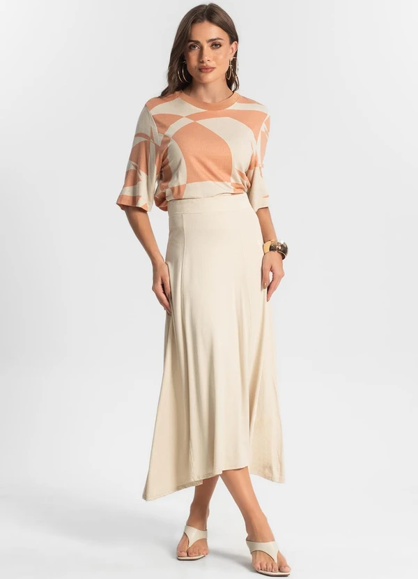 Endless - Saia Midi Endlesss Bege 4