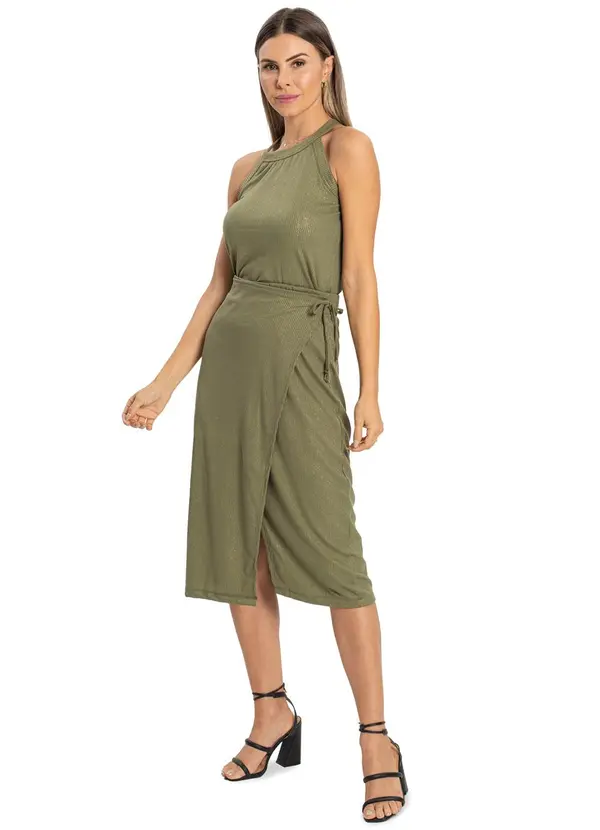 Rovitex Saia Midi Envelope com Transpasse Verde