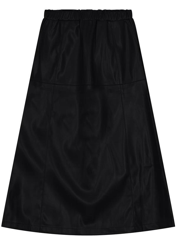 Enfim - Saia Mídi Evasê em Corino Preto 5