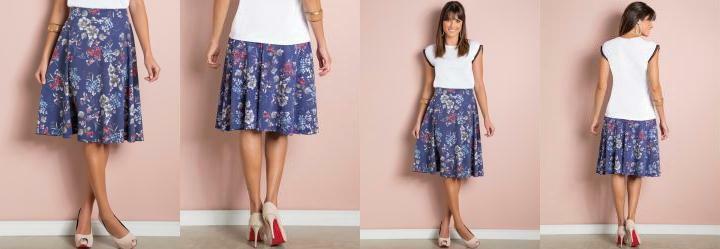 Saia Midi Evas Floral
