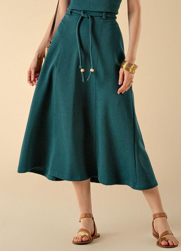 Use Modo - Saia Midi Evase Verde