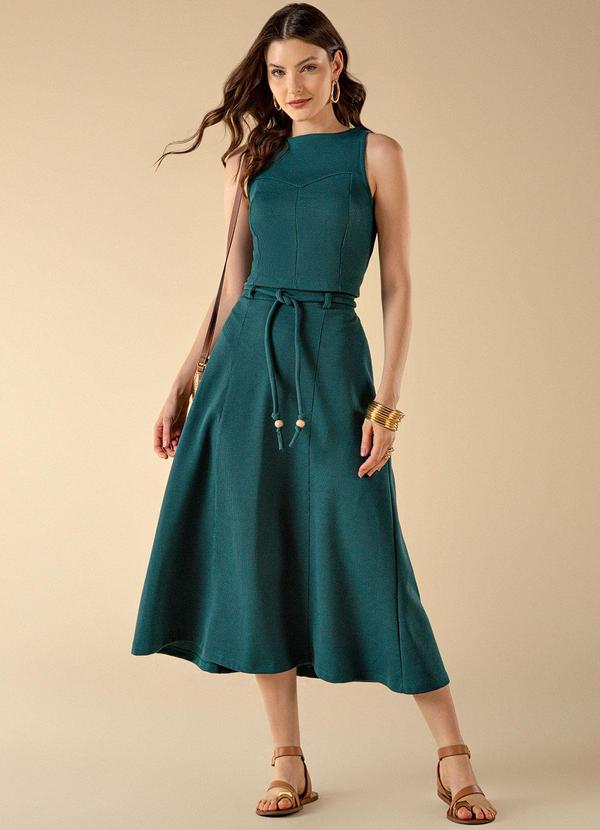 Use Modo - Saia Midi Evase Verde 2