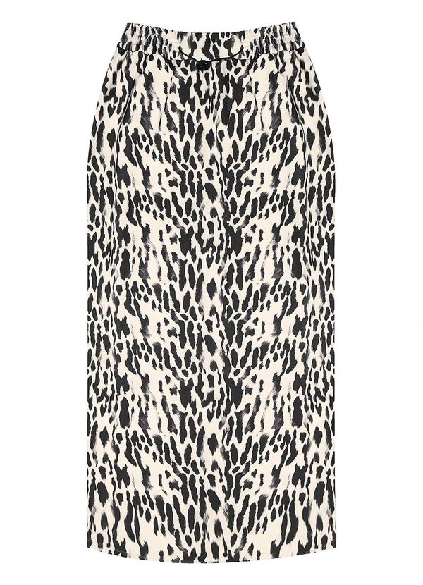 Rovitex - Saia Midi Feminina Bege 6