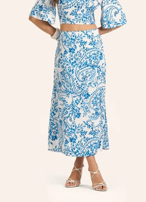 Endless - Saia Midi Feminina Bege - ENDLESS