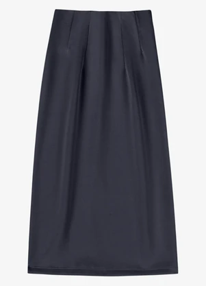 Veev - Saia Midi Feminina em Malha Omotion Preto - VEEV