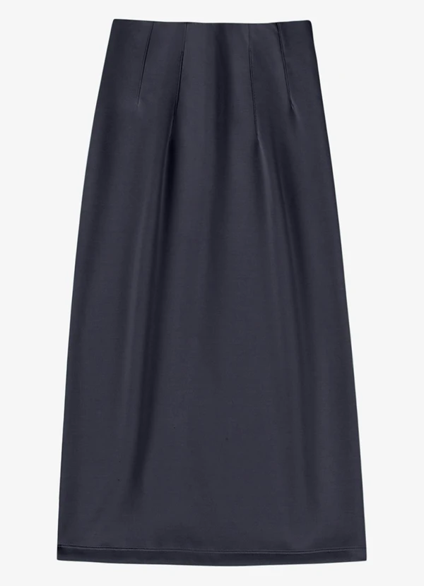 Veev - Saia Midi Feminina em Malha Omotion Preto