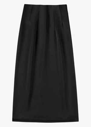 Veev - Saia Midi Feminina em Malha Omotion Preto - VEEV