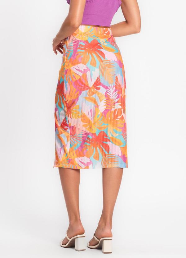 Rovitex - Saia Midi Feminina em Ribana Azul 2