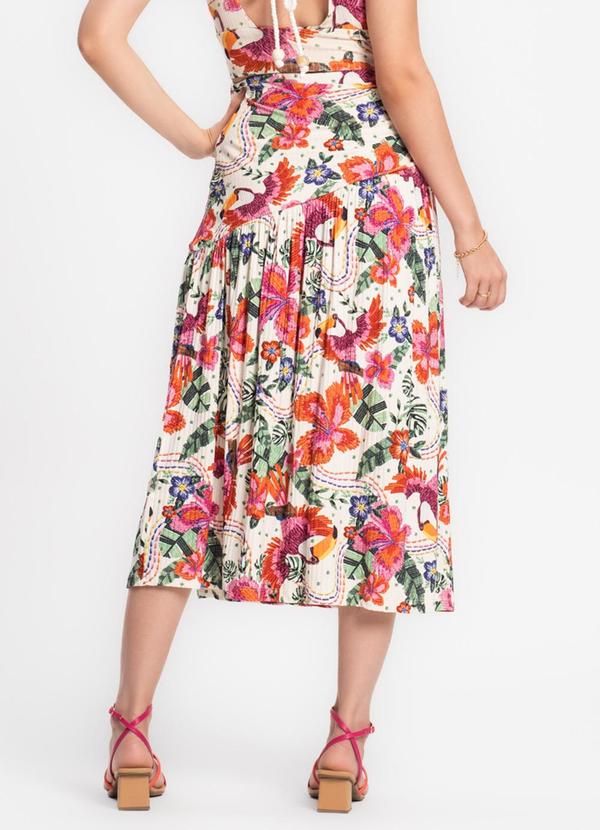 Endless - Saia Midi Feminina em Ribana Canelada Bege 2