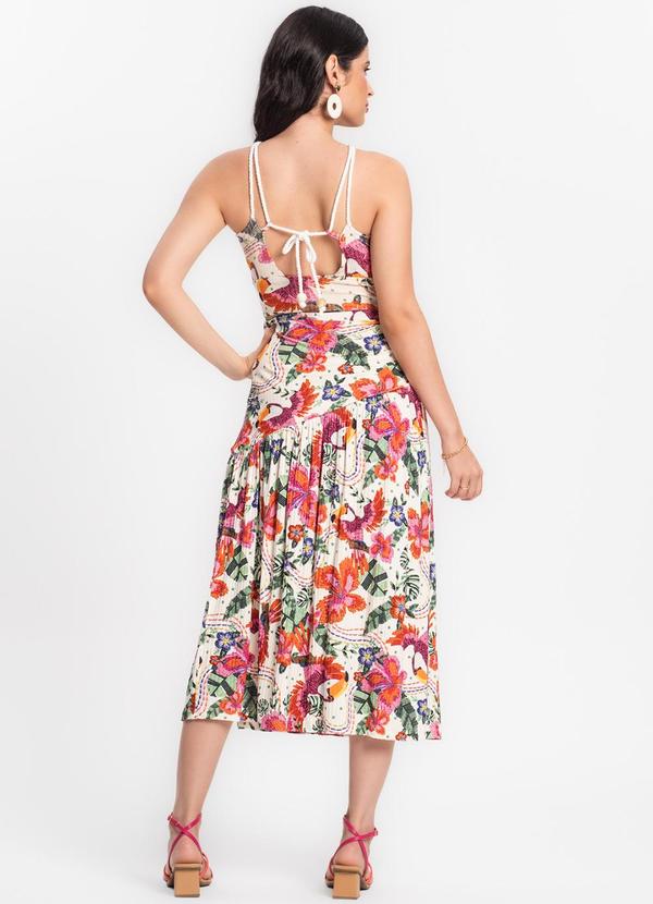 Endless - Saia Midi Feminina em Ribana Canelada Bege 4