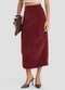 Dianna - Saia Midi Feminina em Tricot Glow Shine Vermelho - variação: Vermelho