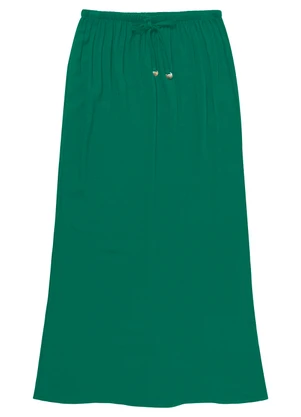 Rovitex - Saia Midi Feminina em Twill Cey Verde - ROVITEX