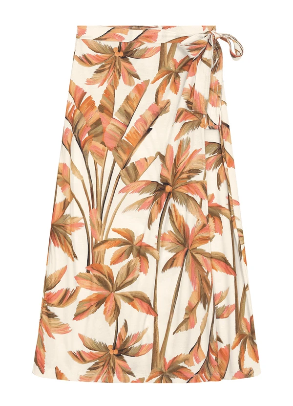 Endless - Saia Midi Feminina Estampada Bege 6