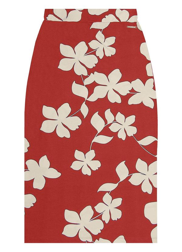 Rovitex - Saia Midi Feminina Laranja 3