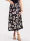 Rovitex - Saia Midi Feminina Meia Malha Estampada Azul - variação: Preto