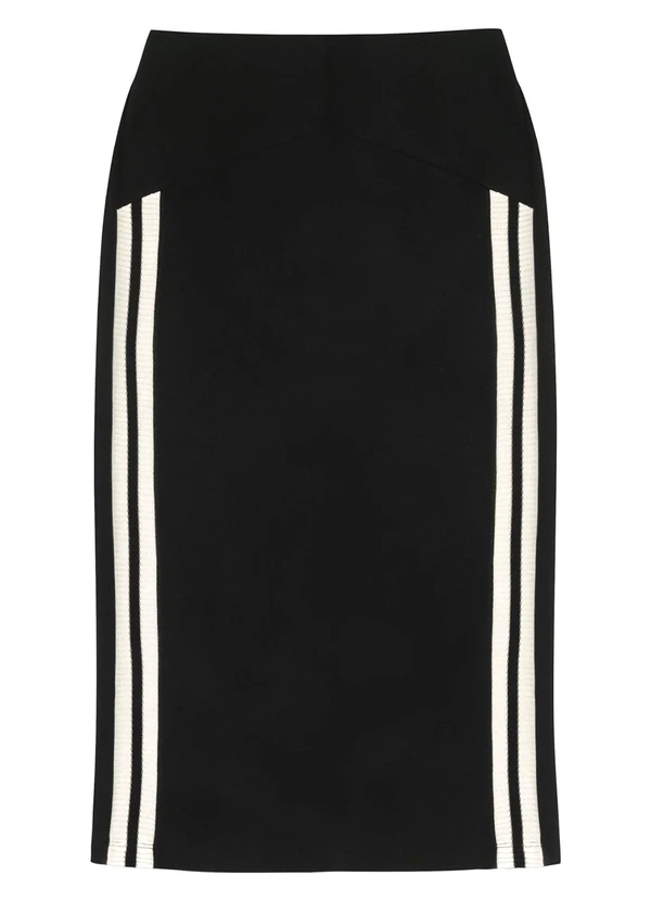 Endless - Saia Midi Feminina Ponto Roma Preto 6