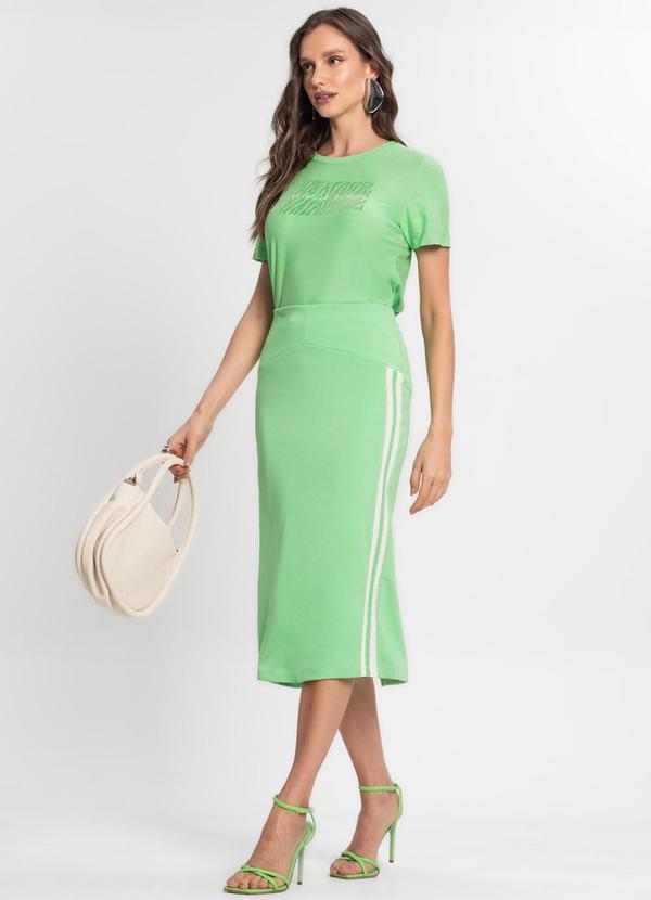 Endless - Saia Midi Feminina Ponto Roma Verde 4