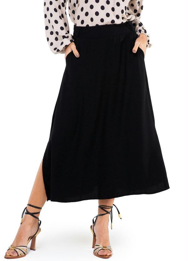 Endless - Saia Midi Feminina Preto 1