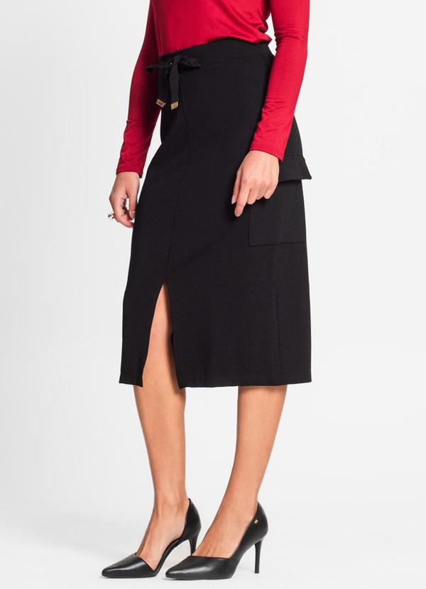 Endless - Saia Midi Feminina Preto