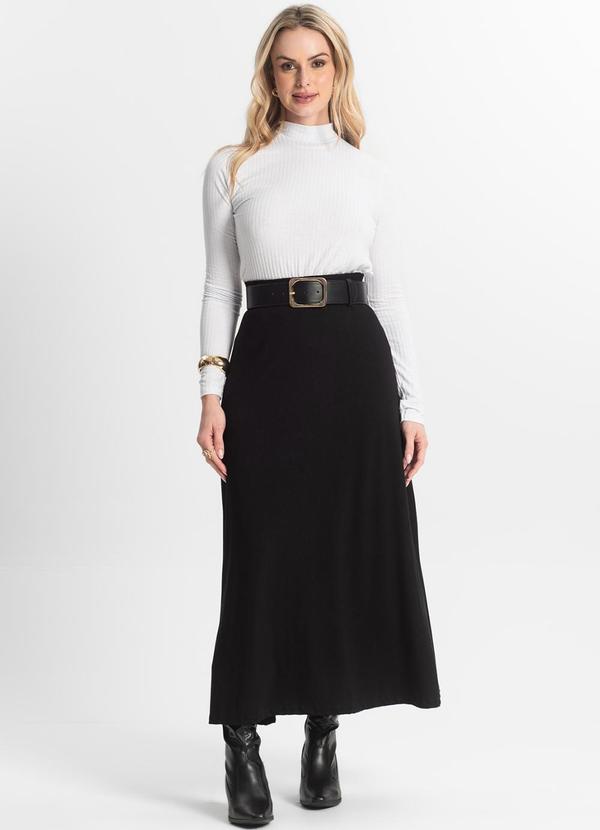 Select - Saia Midi Feminina Preto 5