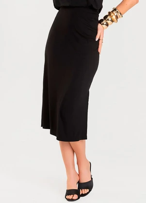 Dianna - Saia Midi Feminina Preto - DIANNA