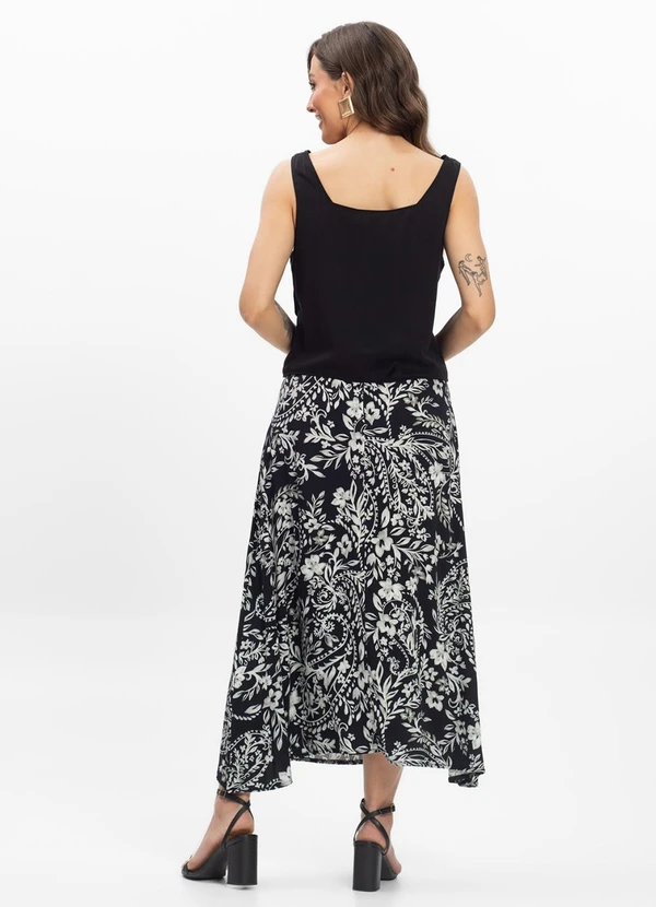 Endless - Saia Midi Feminina Preto 2