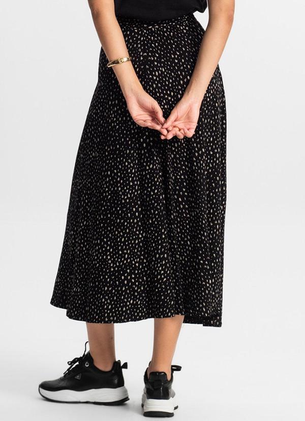 Rovitex - Saia Midi Feminina Rovitex Preto 2