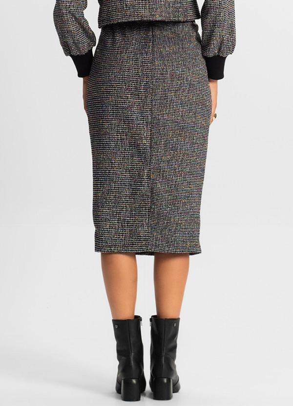 Rovitex - Saia Midi Feminina Preto 2