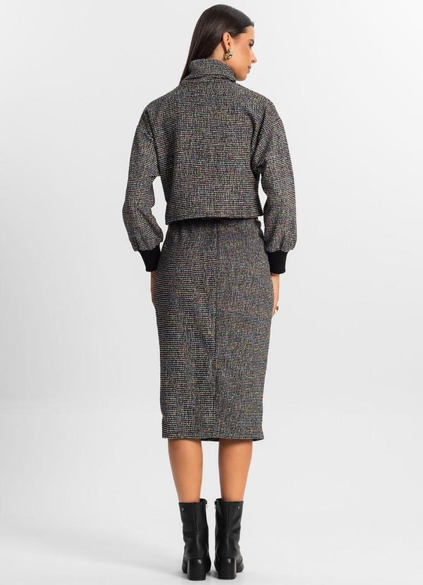 Rovitex - Saia Midi Feminina Preto 4