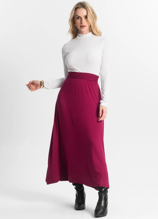 Select - Saia Midi Feminina Vermelho 3