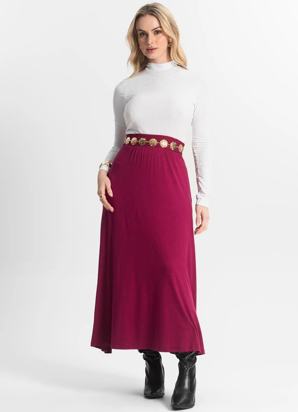 Select - Saia Midi Feminina Vermelho 5