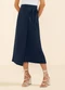 Marialícia - Saia Midi Feminina Viscose Transpassada Azul - variação: Azul