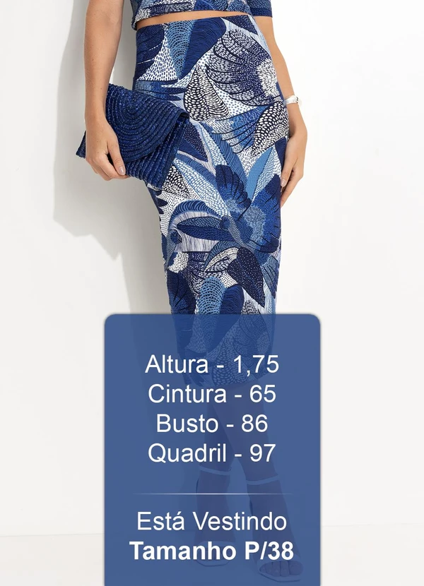 Farm - Saia Midi Festa de Pássaro Azul 5