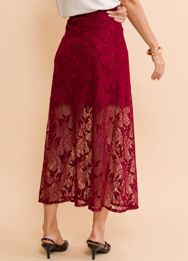 Petit Rose - Saia Midi Firenze Bordô 2