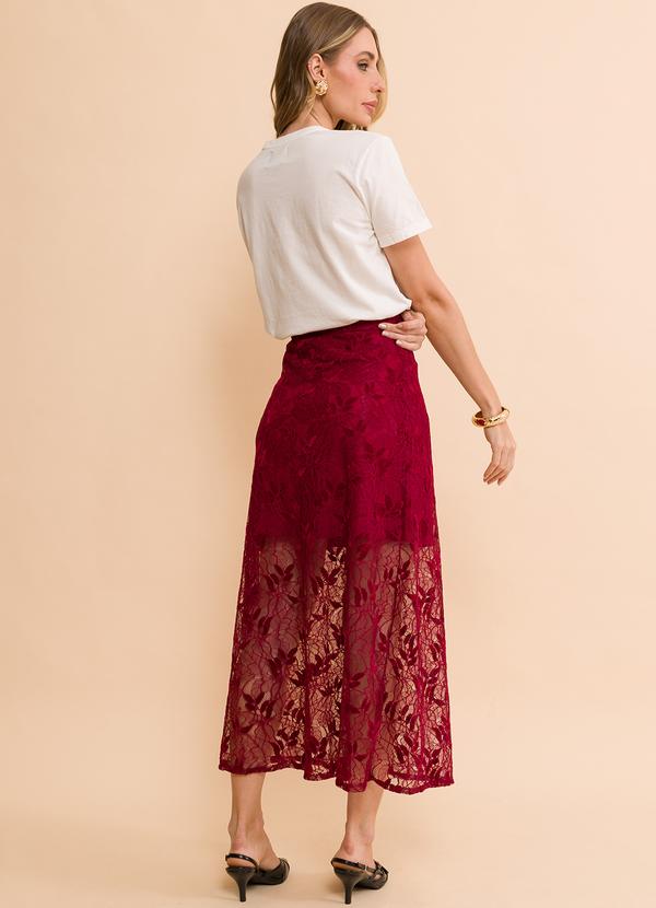 Petit Rose - Saia Midi Firenze Bordô 4