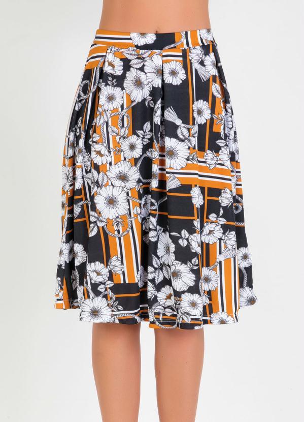Rosalie - Saia Midi Floral com Pregas Moda Evagélica 5