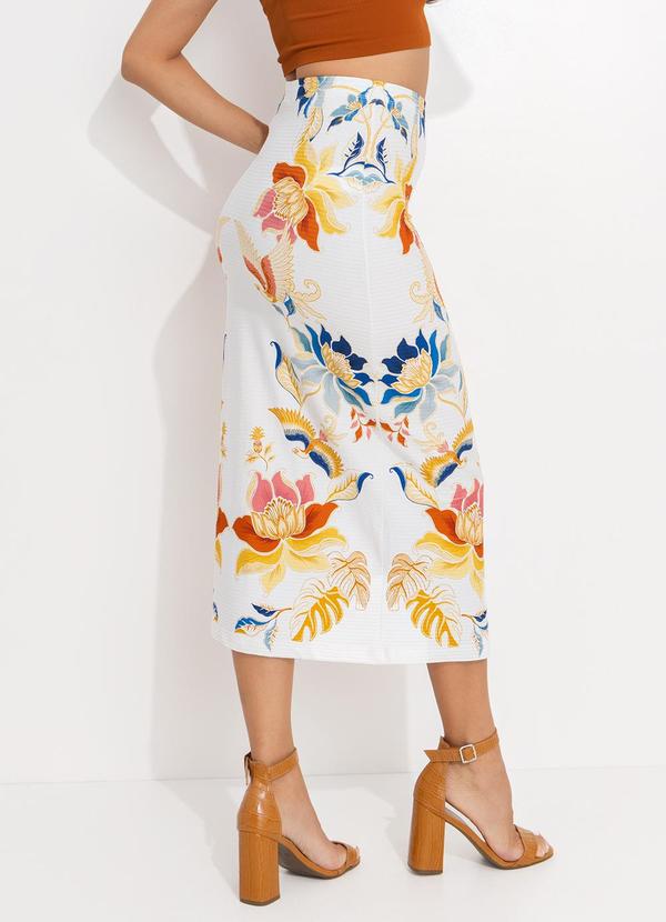 Farm - Saia Midi Floral Majestoso Off White 2