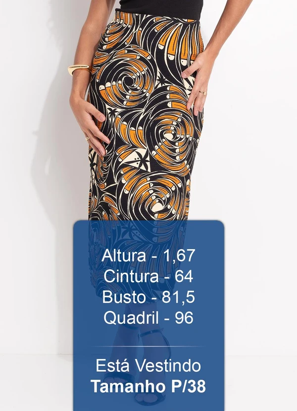 Farm - Saia Midi Leque de Tucano Preto 5