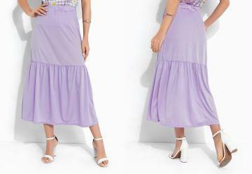 Saia Midi Lils com Fenda