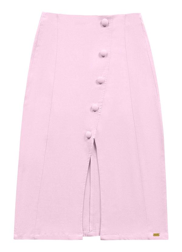 Angel - Saia Midi Linho Rosa