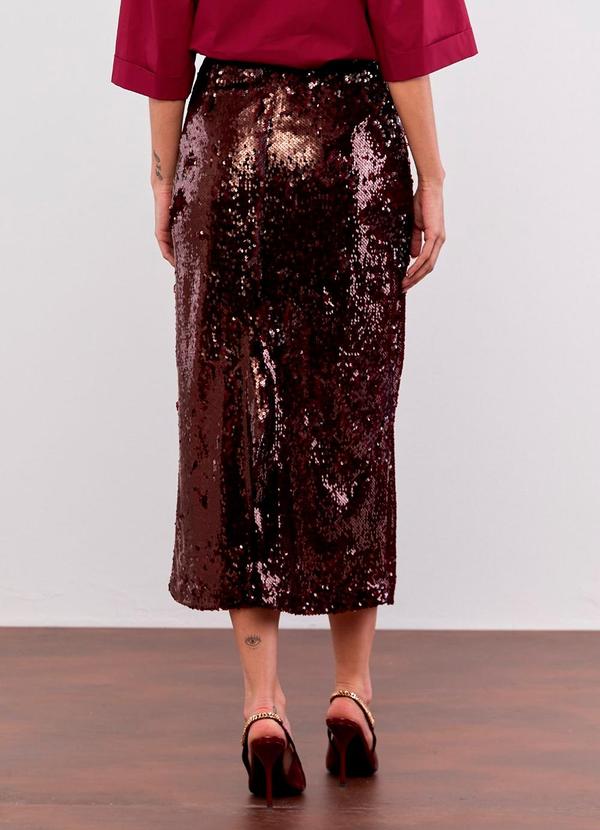 Carlota Costa - Saia Midi Lisa Manchado Roxo 2