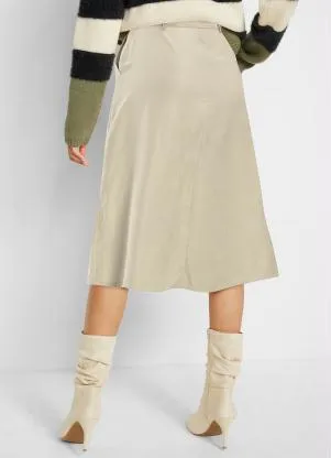 bonprix - Saia Midi Off White - BONPRIX