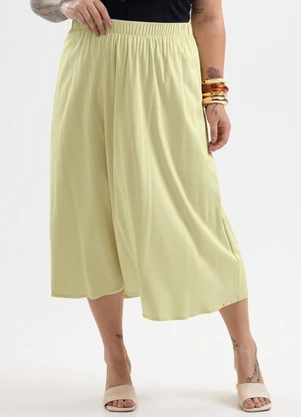 Cativa Plus Size - Saia Midi Plus Size em Viscose com Elastano Amare - CATIVA PLUS SIZE