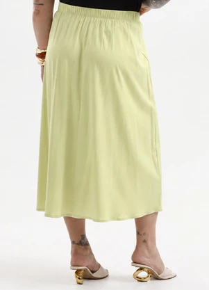 Cativa Plus Size - Saia Midi Plus Size em Viscose com Elastano Amare - CATIVA PLUS SIZE