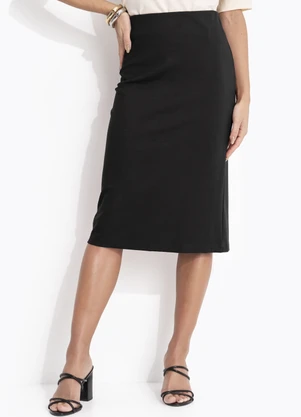 Colcci - Saia Midi Preto - COLCCI