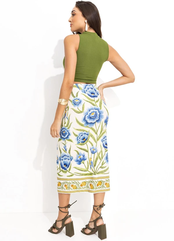 Farm - Saia Midi Puglia Off White 4